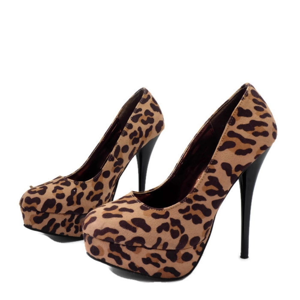 Charlotte Russe Leopard Print Platform Stiletto